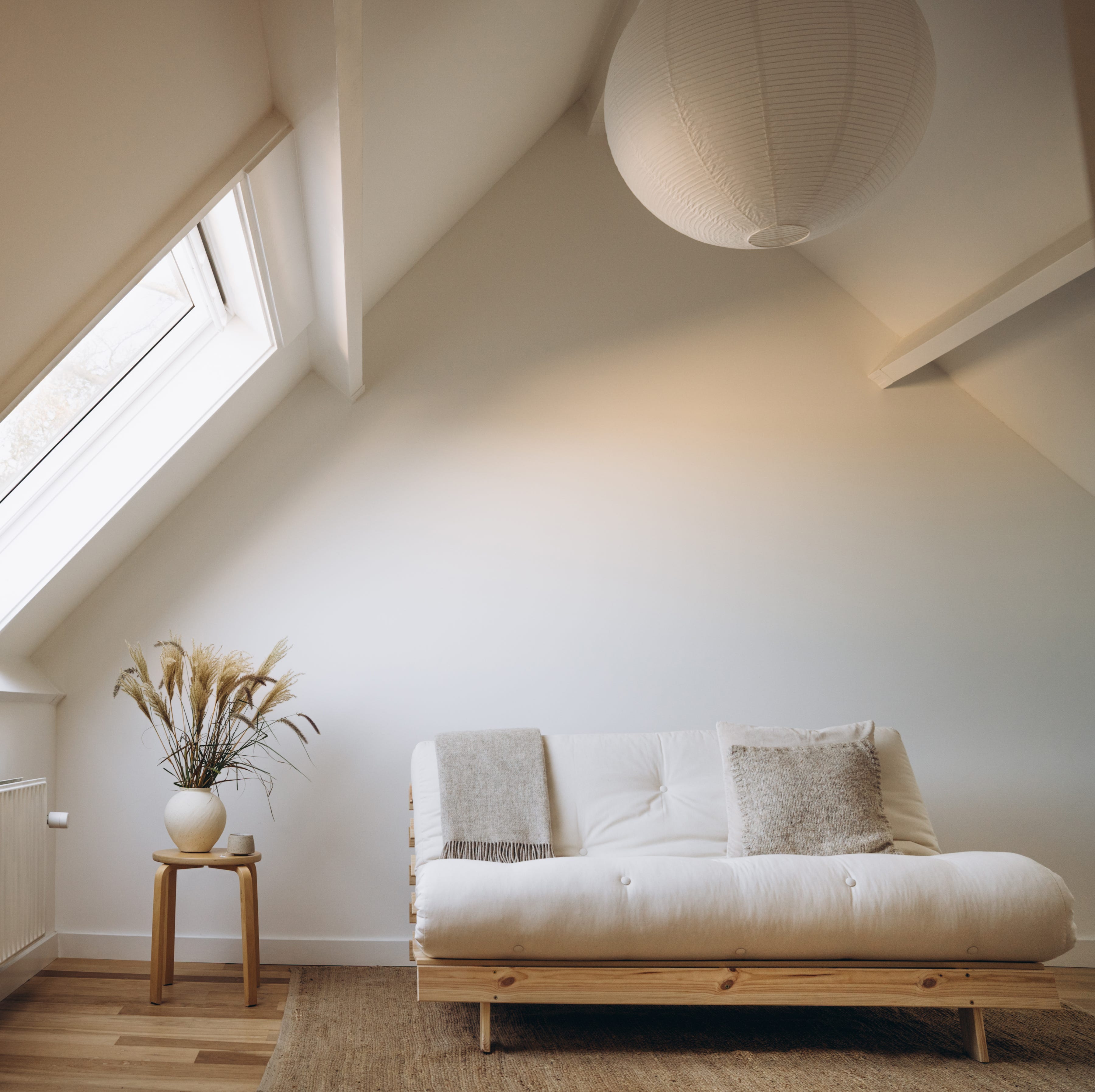Japanese style living room with natural light