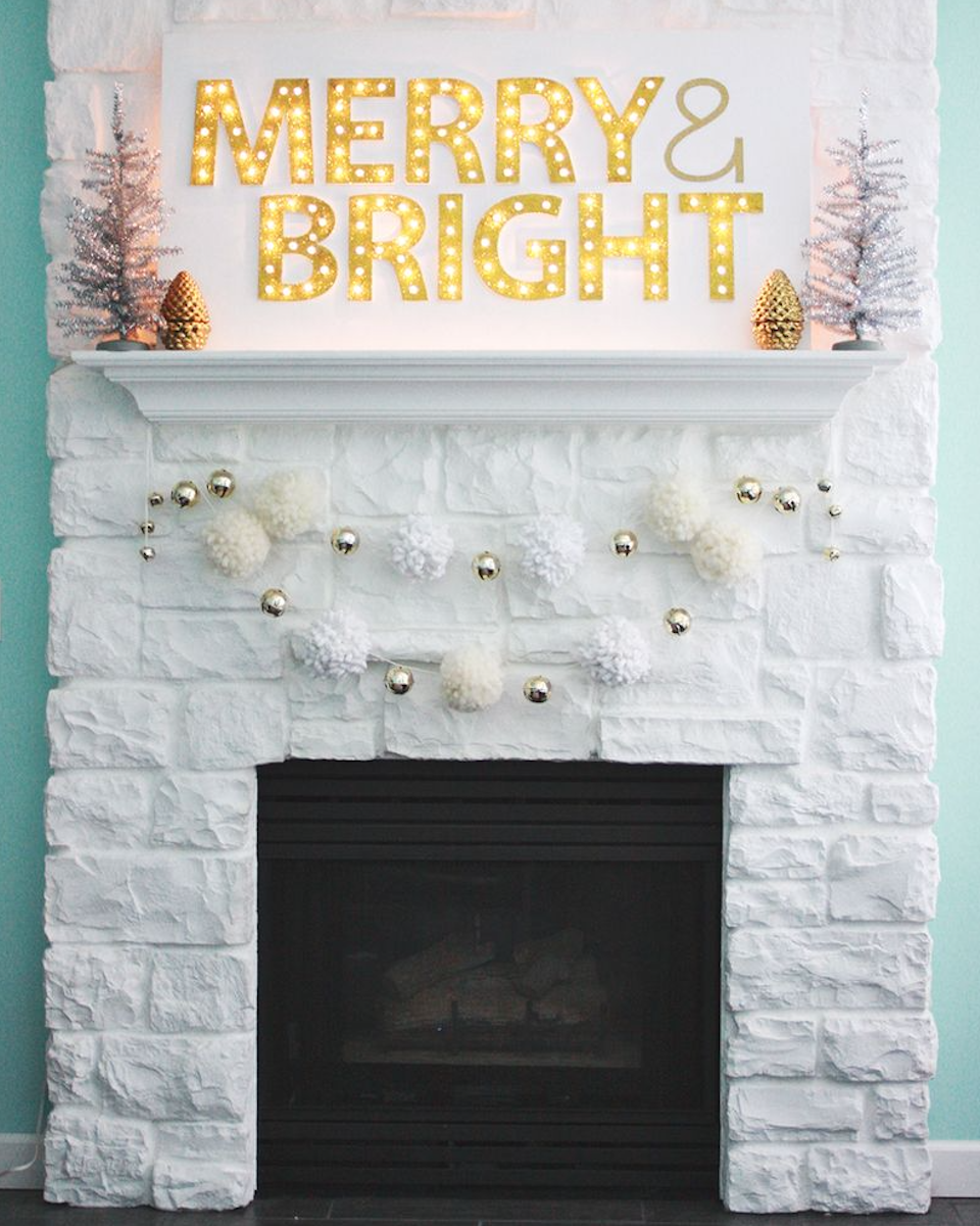 Christmas decoration ideas are fun and bright marquee lights