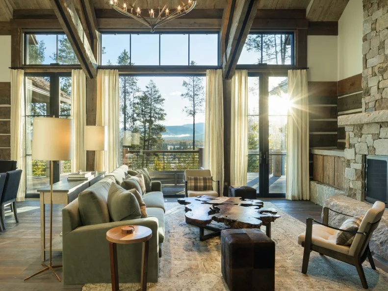 Brown Rustic Living Room