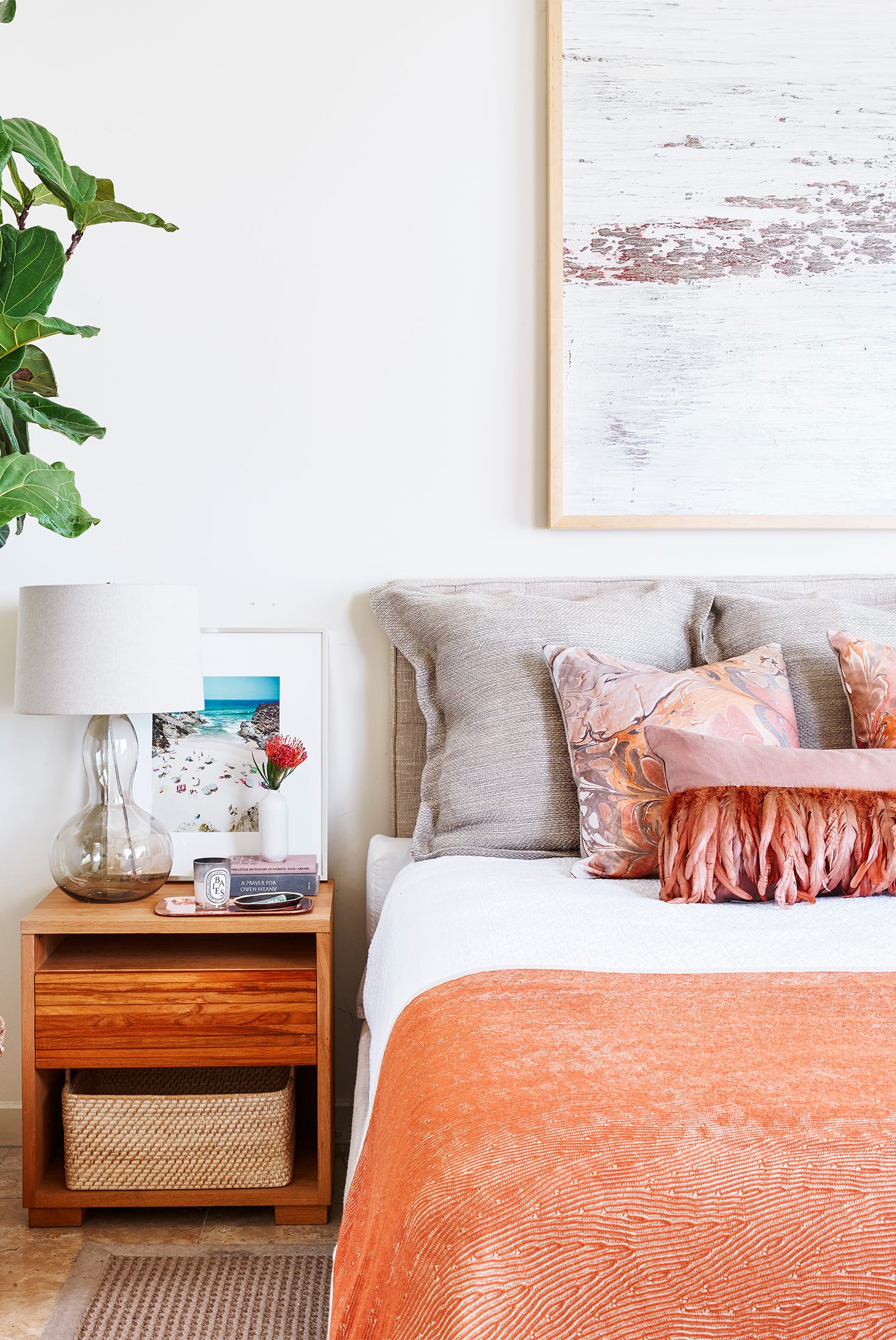 Spring Decorating Ideas - Coral Bedroom