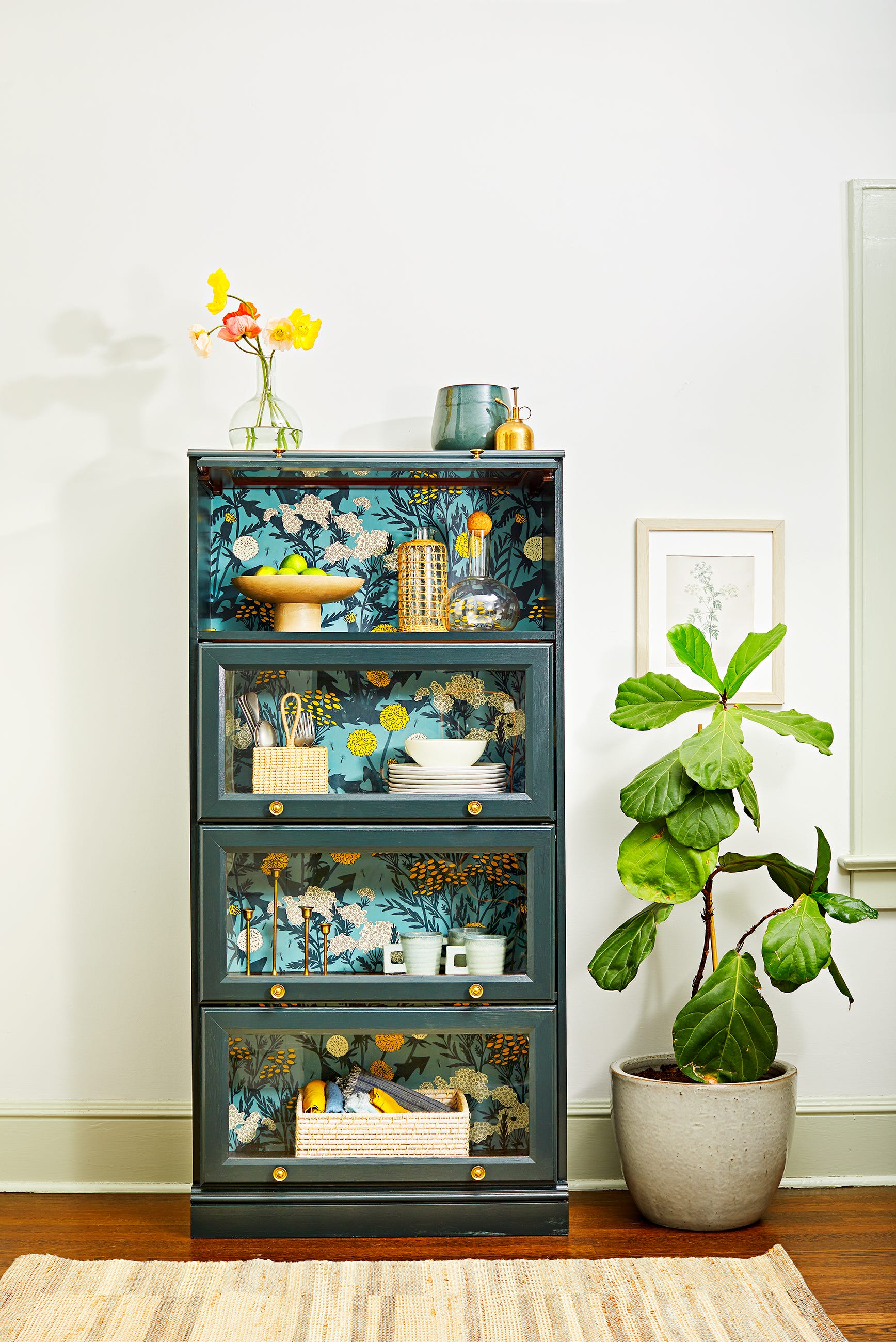 book bag decorated with peelandstick paper