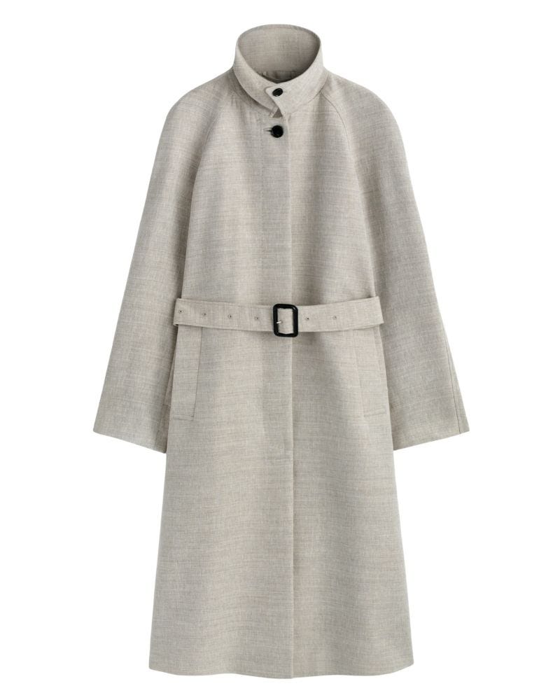 a long linen coat a long linen coat