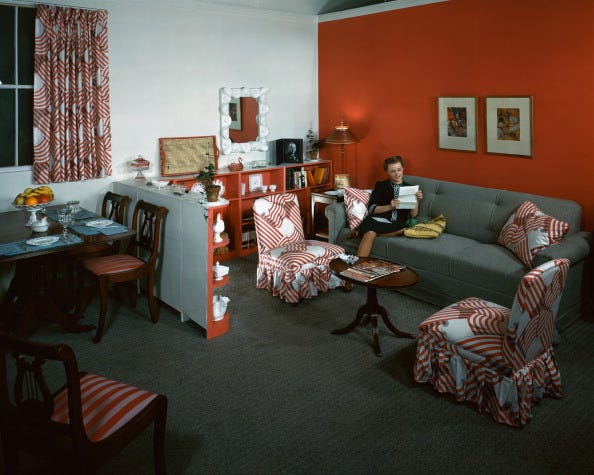 modern furniture arrangement in marshall field and company