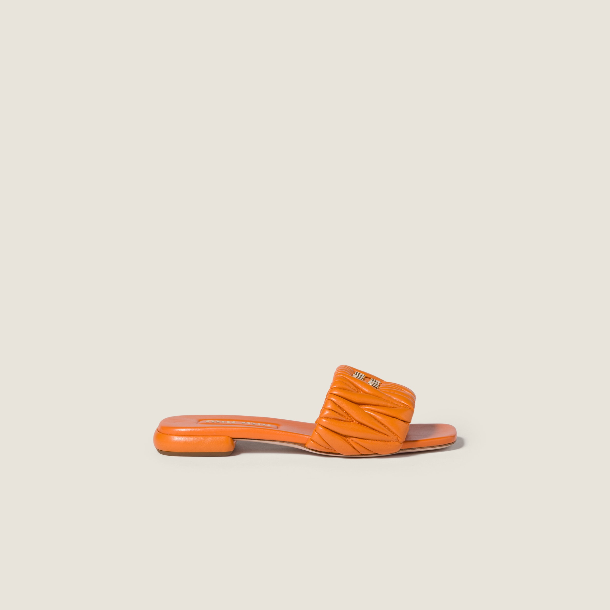 Mattresses & eacute; Nappa Leather Slides