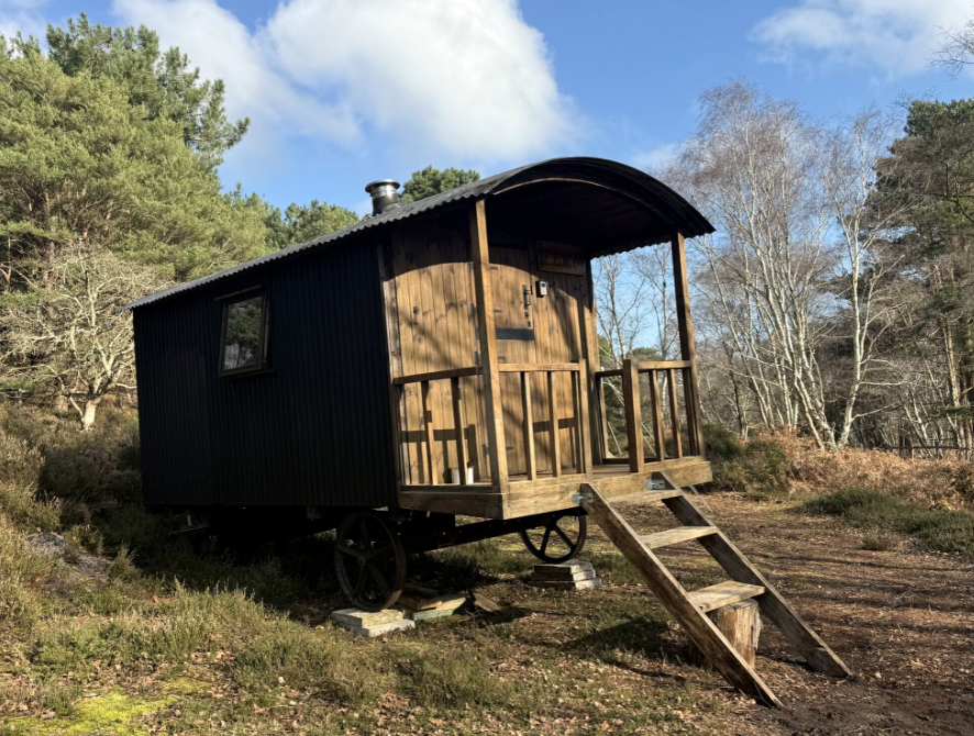 Brownsea Island camping at a shepherd's hut