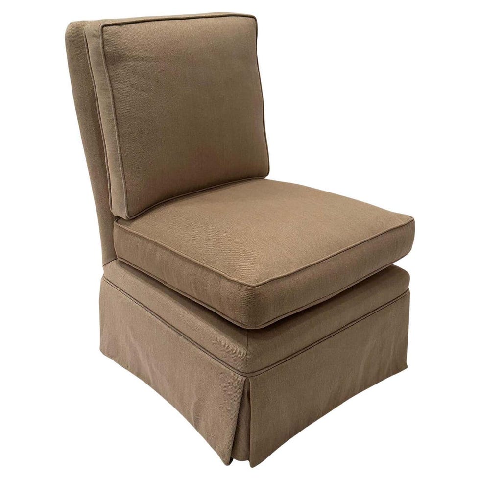 Billy Baldwin Style Line Upholstered Slipper Chair Billy Baldwin Style Line Upholstered Slipper Chair