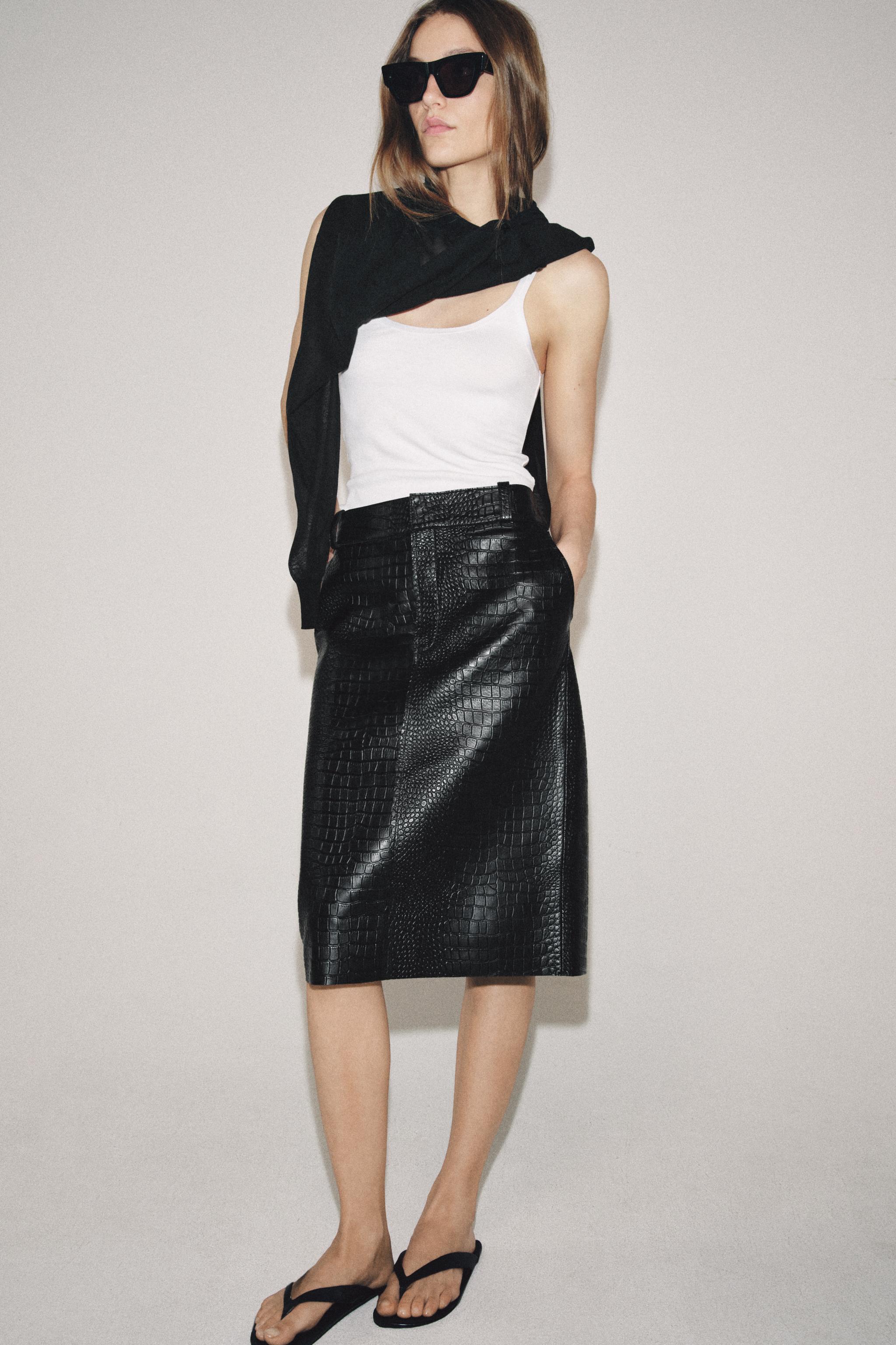 Zw Collection Limited Edition Coco Leather Skirt