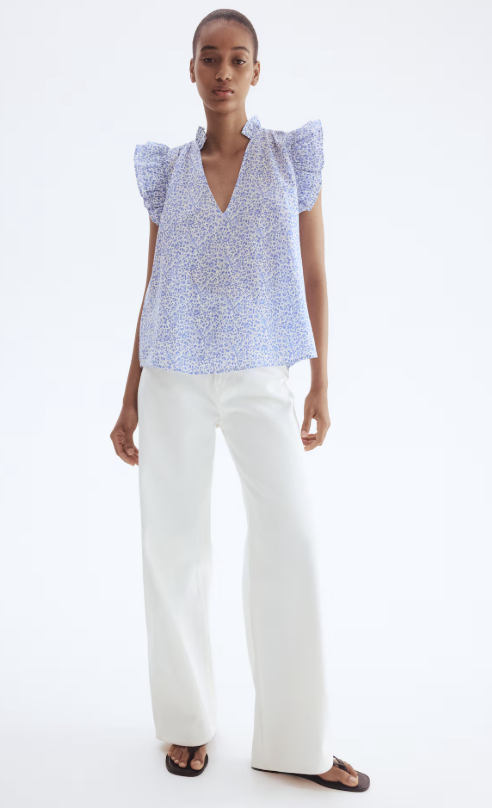 H&M, Frill-Trimmed Blouse