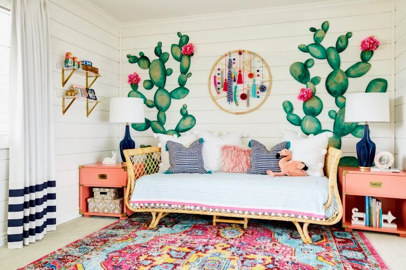 Boho-chic girls room