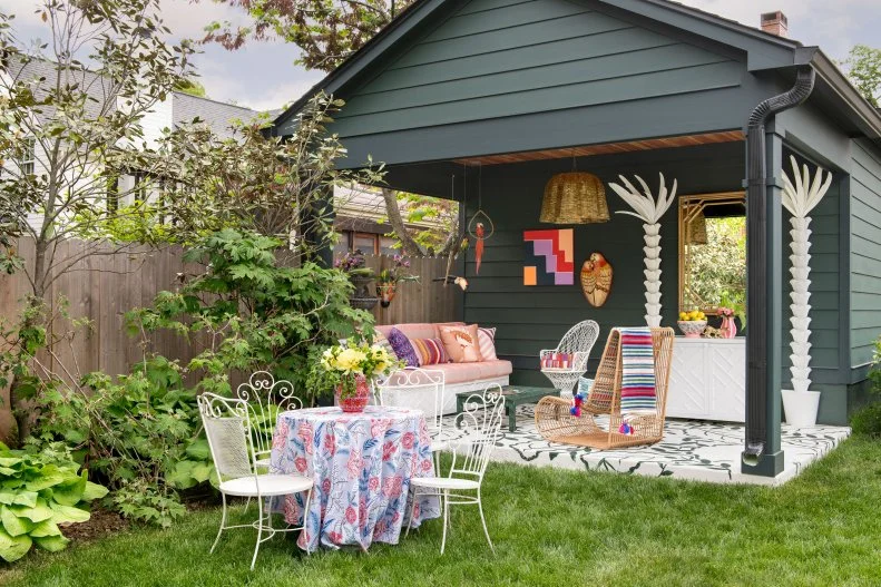Covered patio in many Eclectic colors