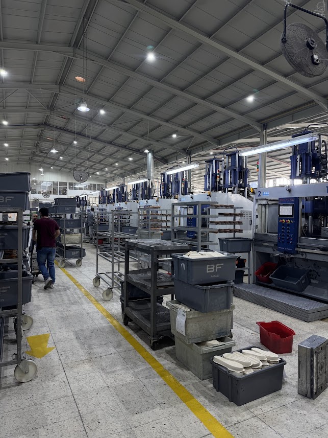 Behind the scenes at a Portuguese shoe factory.