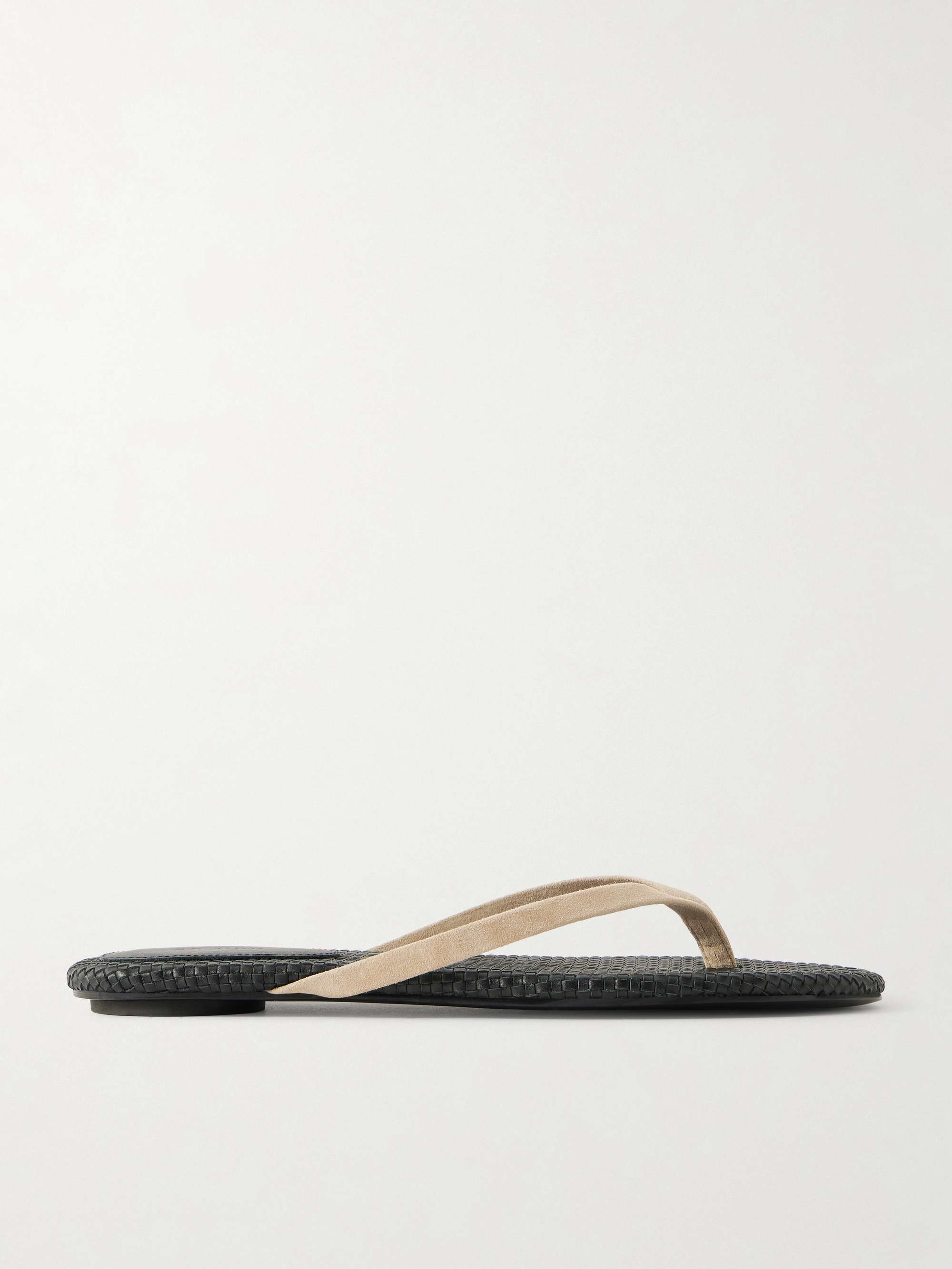Suede Woven Flip Flop