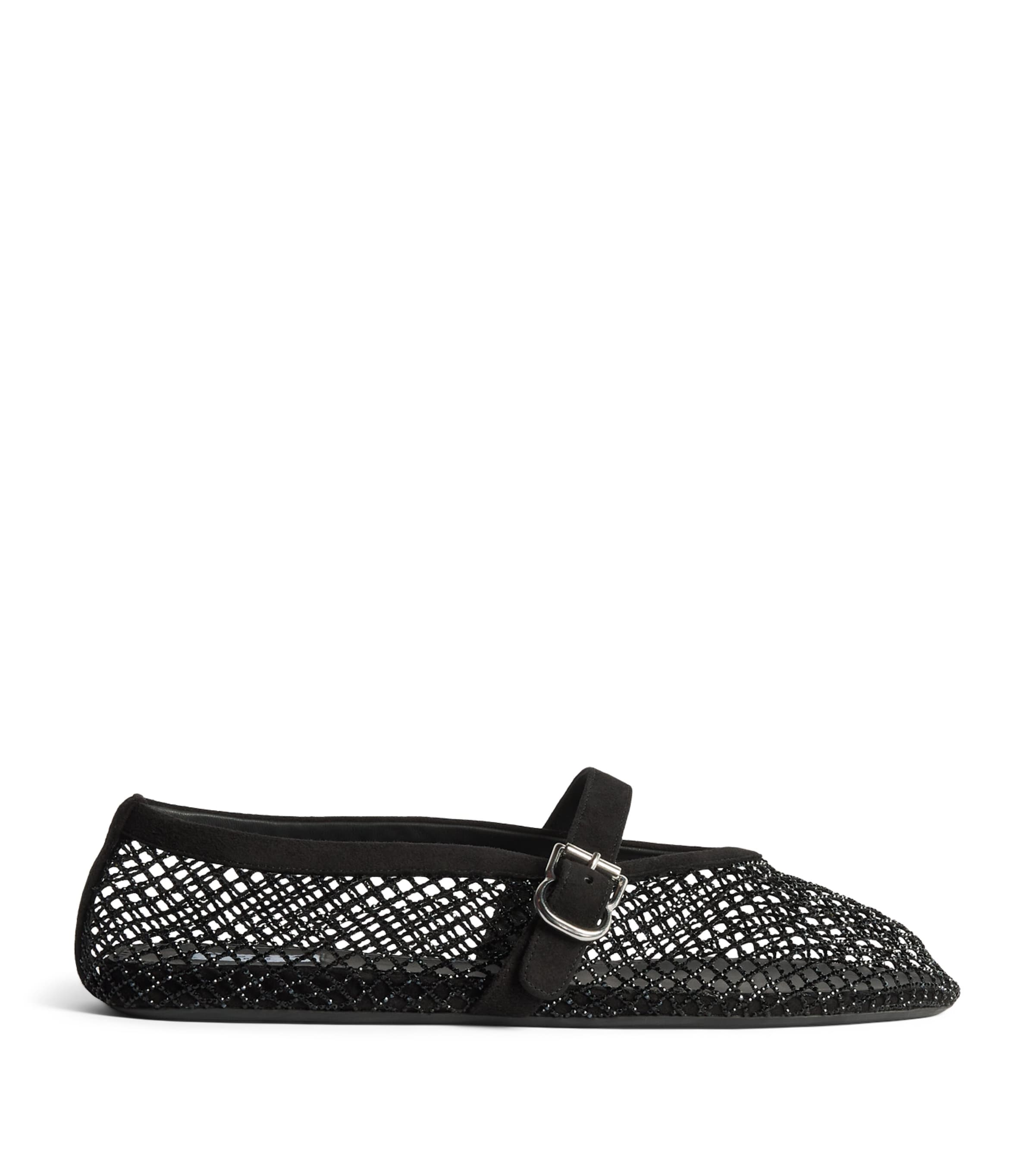 Alaïa Mesh Embellished Ballet Flats