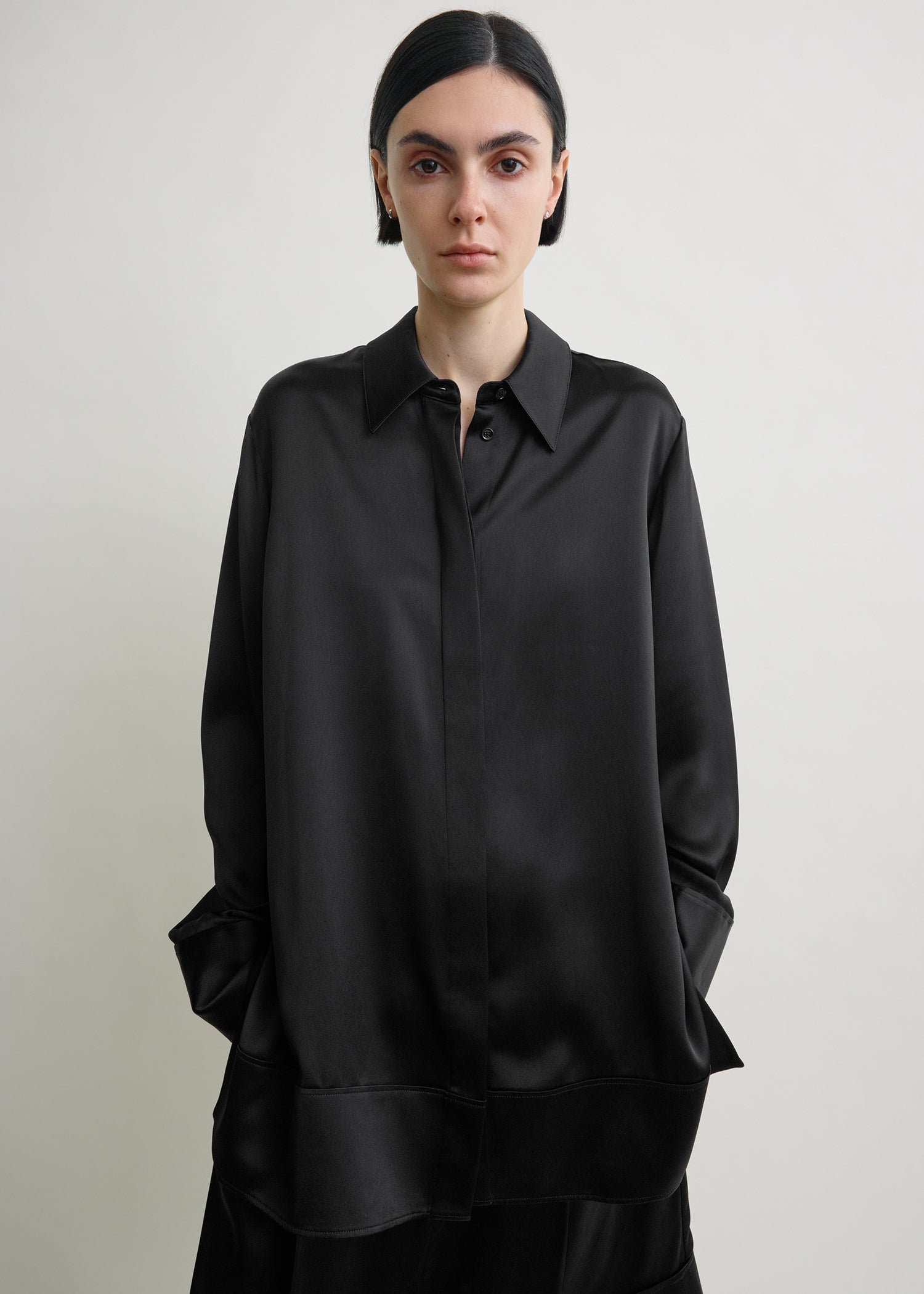 Simple Black Tuxedo Shirt - 30