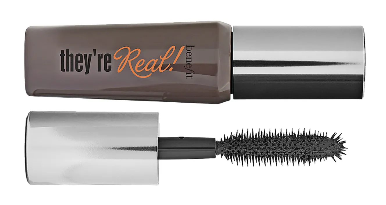Profit For Real! mascara tube and wand with black mascara.