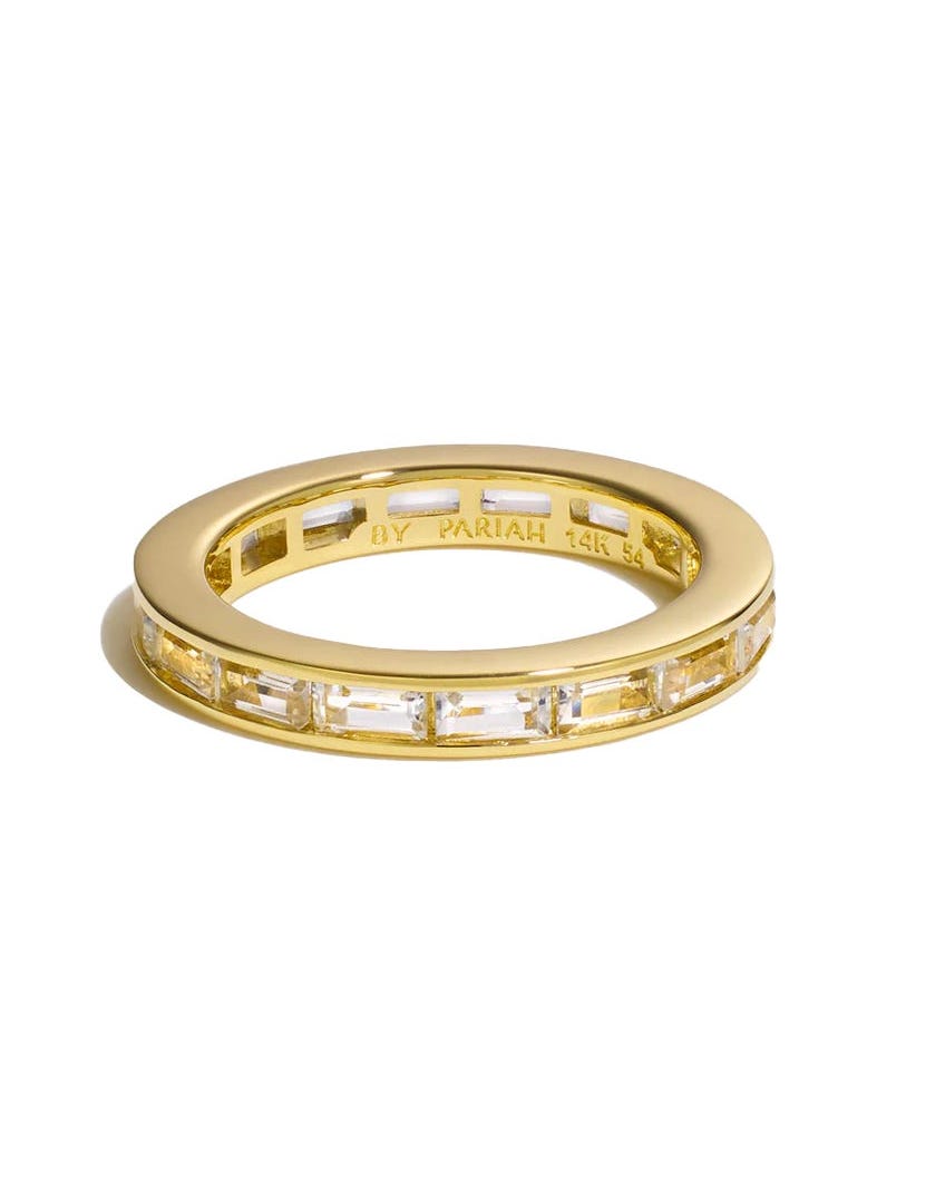 Pariah Prism white topaz stacking ring