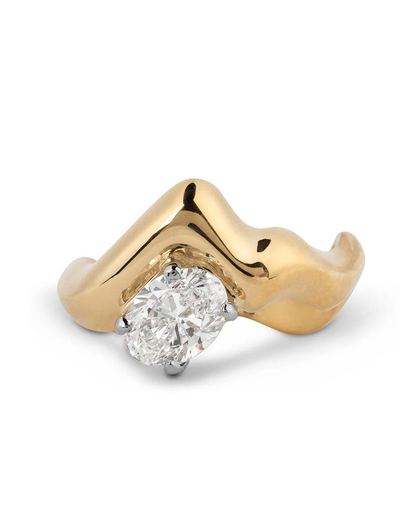 Jessie Thomas engraved oval ring