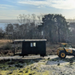 Brownsea Island camping at a shepherd's hut