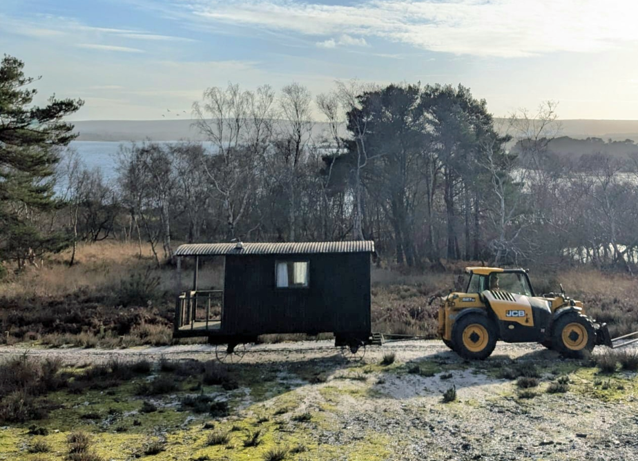 Brownsea Island camping at a shepherd's hut