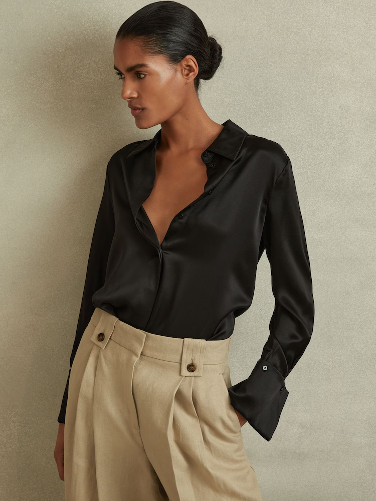 Reiss, Silk Button-Cuff Double-In Shirt