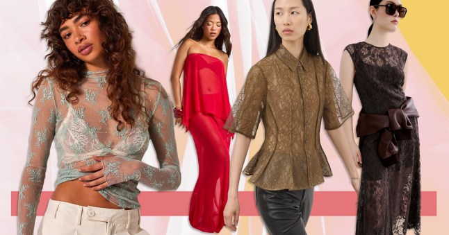 The female models wear clear fashion