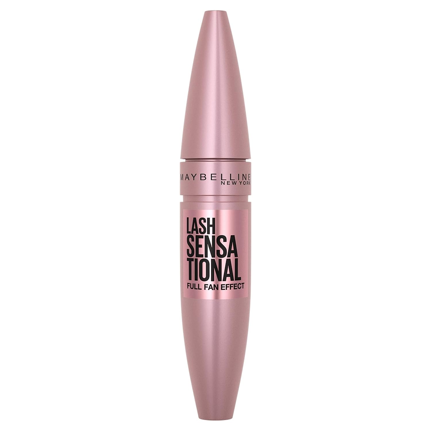 MAYBELLLINE, Maybelline Lash Sensational Washable Mascara, Lengthening and Thickening for a Full Fan Effect, Blackest Black, 1 Count