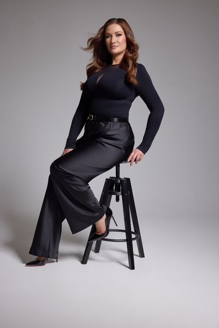 TV presenter Elaine Crowley in body suit, €90, detachable cuffs, €5, see vacious.ie
