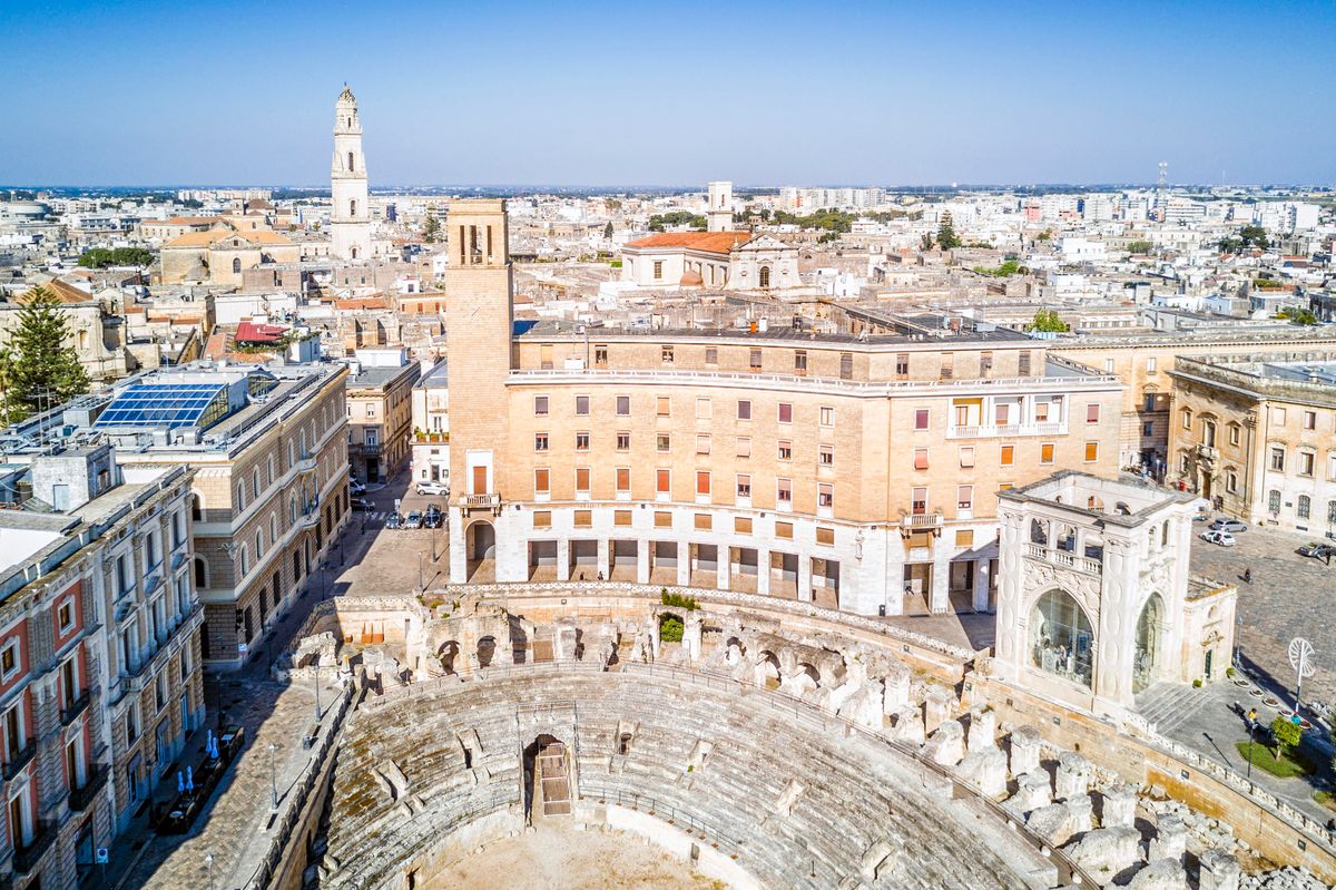 aerial view of Lecce