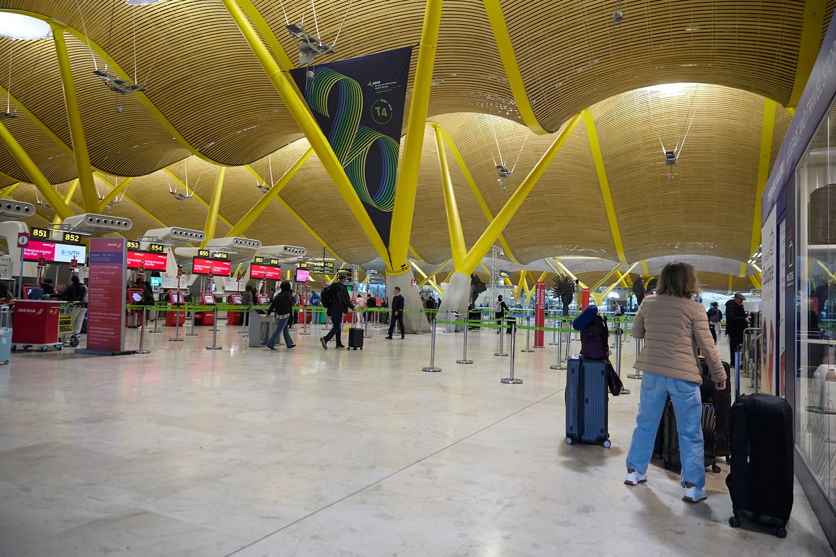 Passengers at Terminal T4 of Adolfo Suarez Madrid-Barajas Airport, when two ground handling strikes took place.
