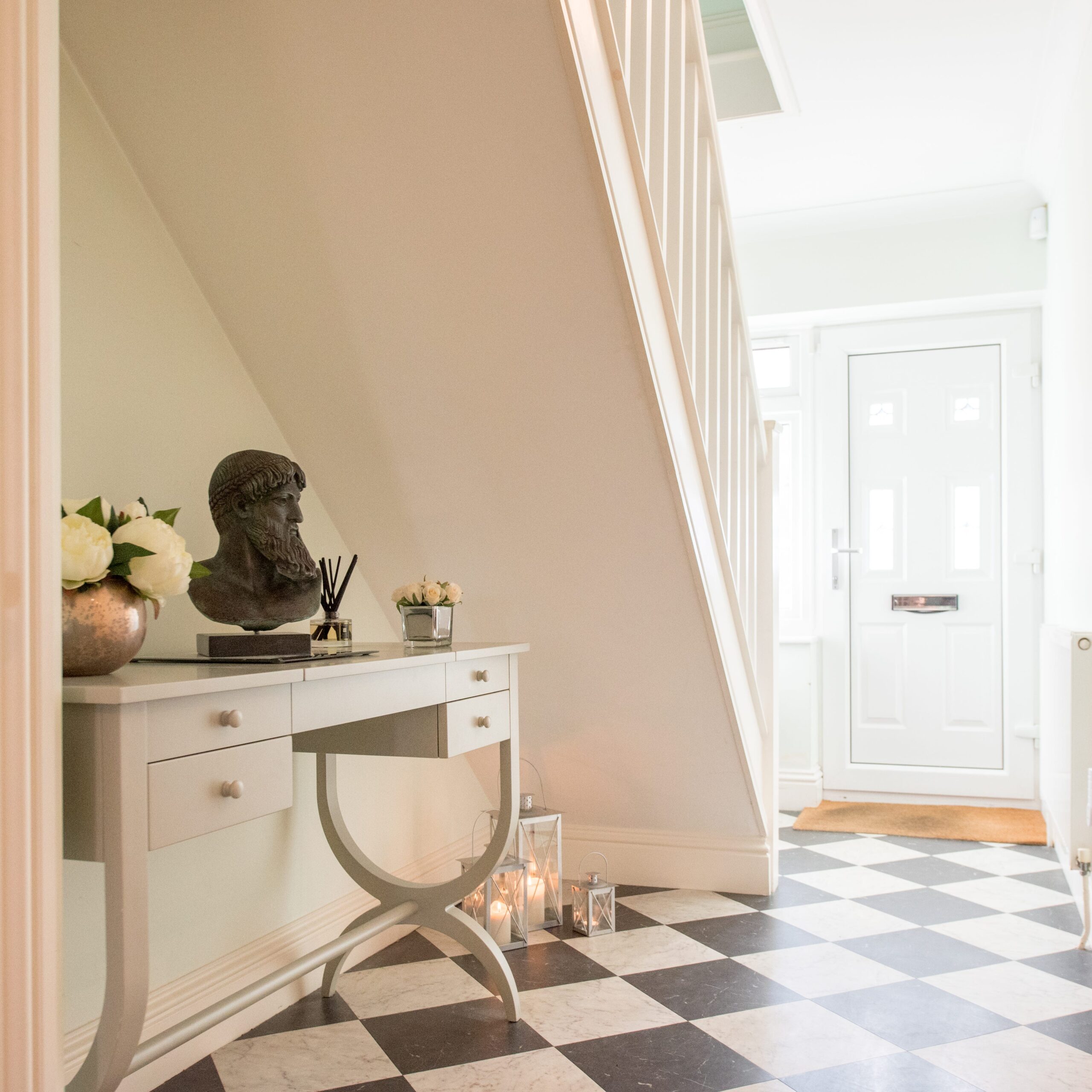 classic decoration ideas checkerboard floor