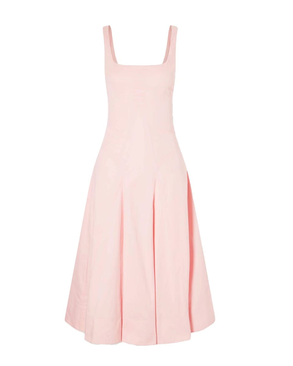 Staud Willow cotton blend midi dress 