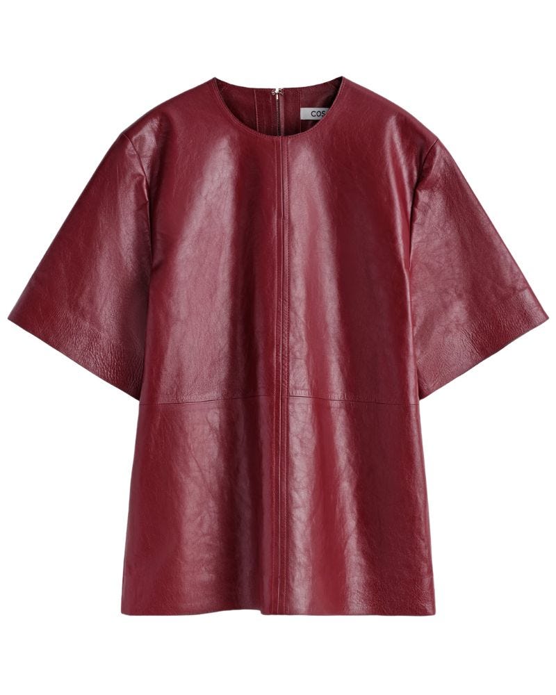 Panned leather T-shirt Panned leather T-shirt